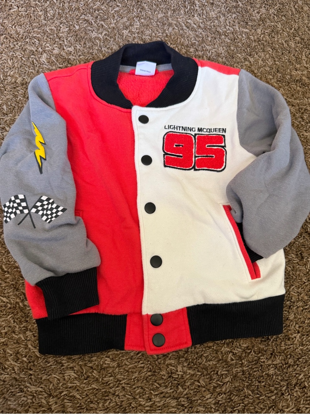 Cars lightning McQueen varsity jacket 4T